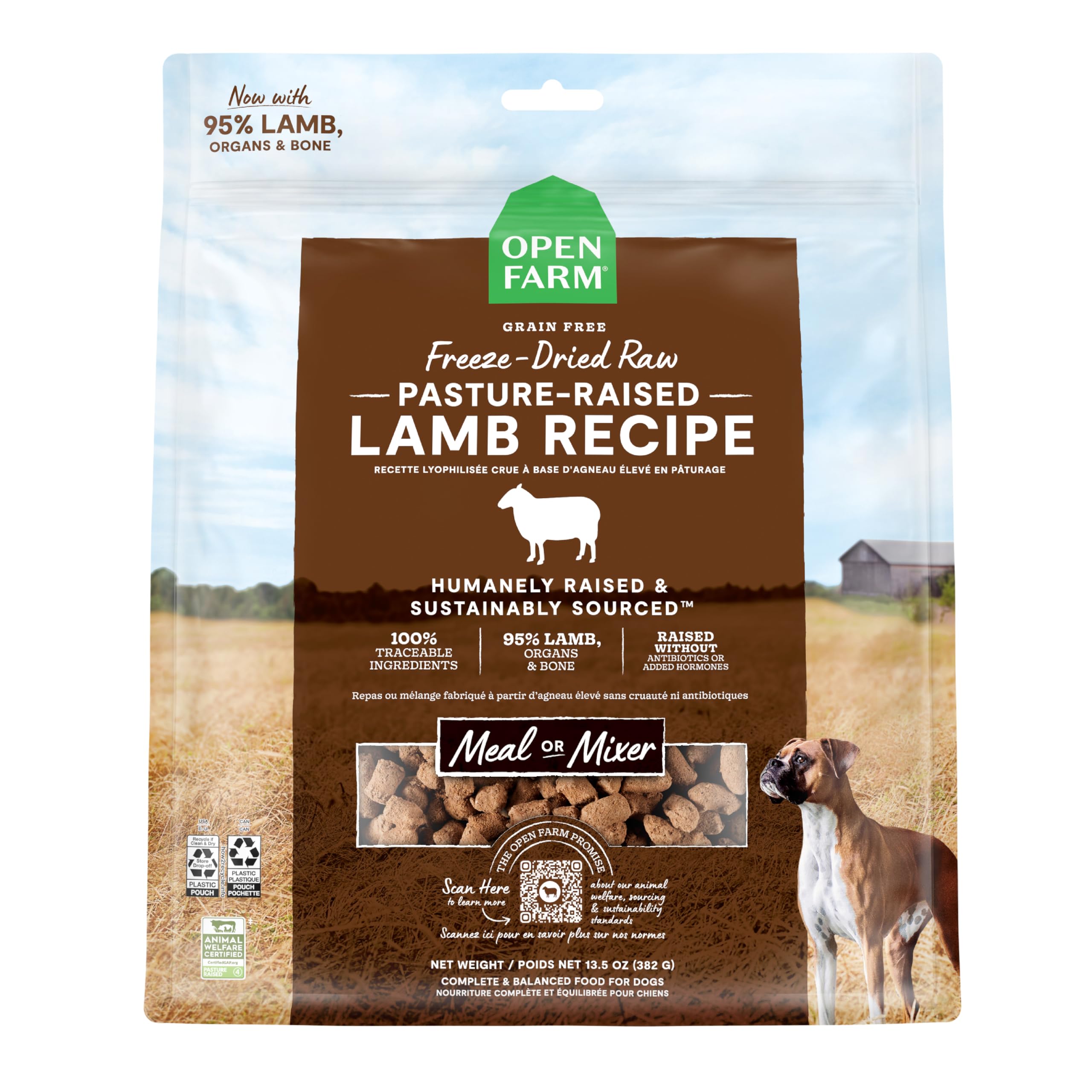 Open Farm Lamb Recipe bocados secos, sabor intenso y proteína para cada comida