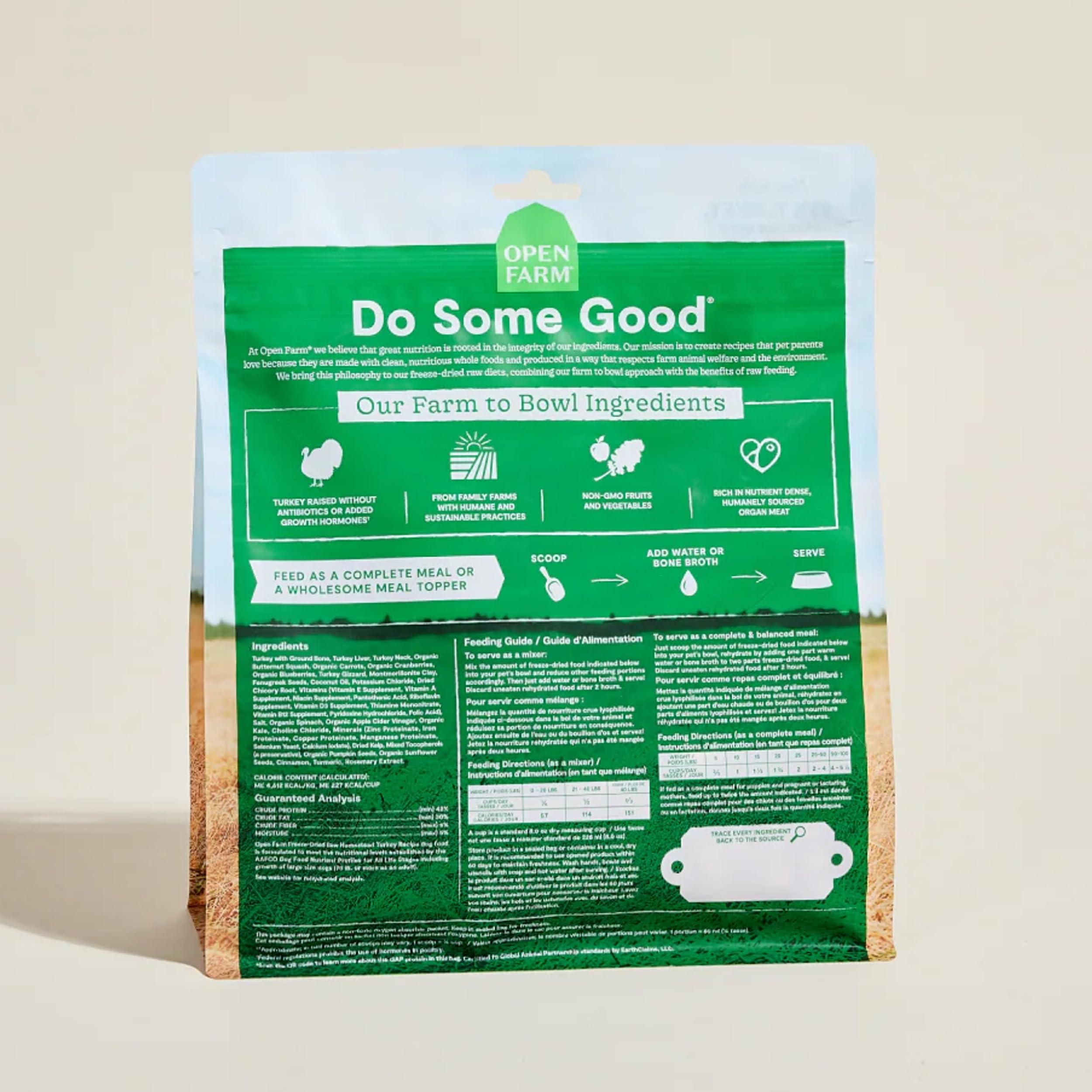 Open Farm proceso-deshidratado preserva nutrientes y sabor natural