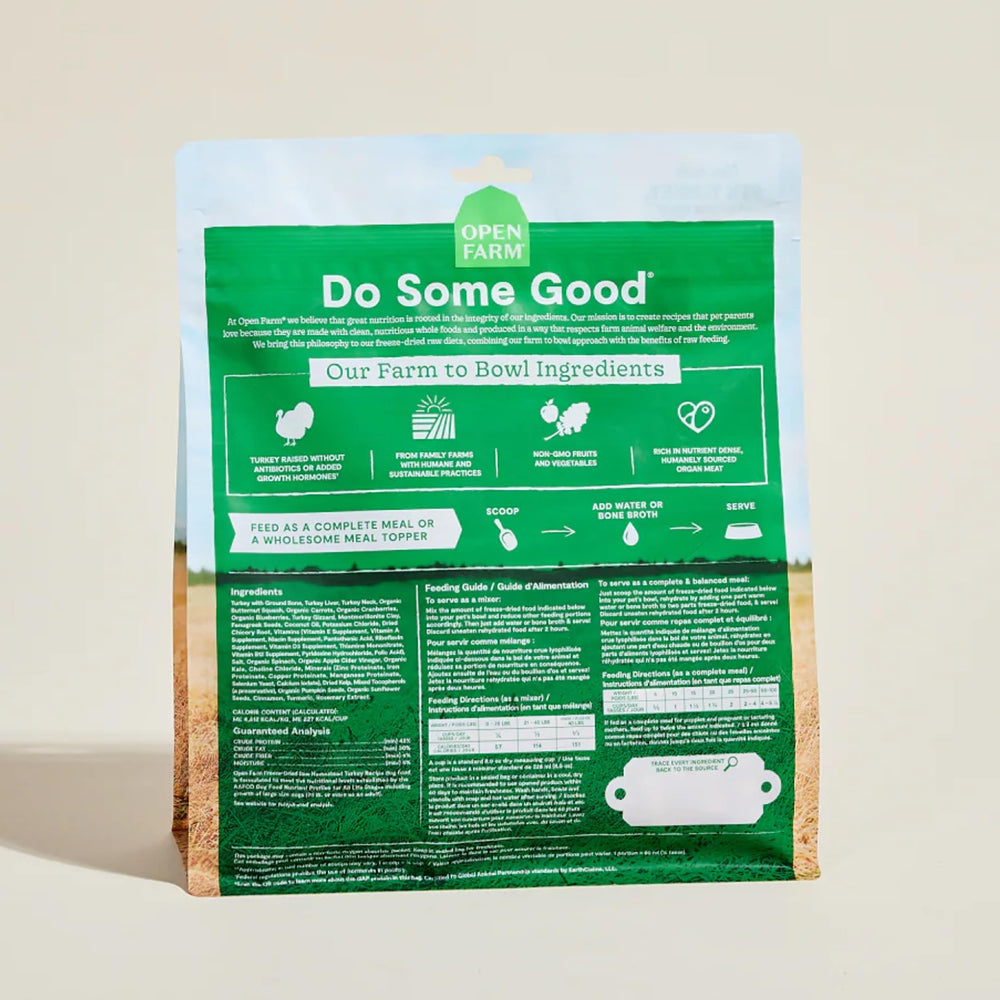 Open Farm proceso-deshidratado preserva nutrientes y sabor natural