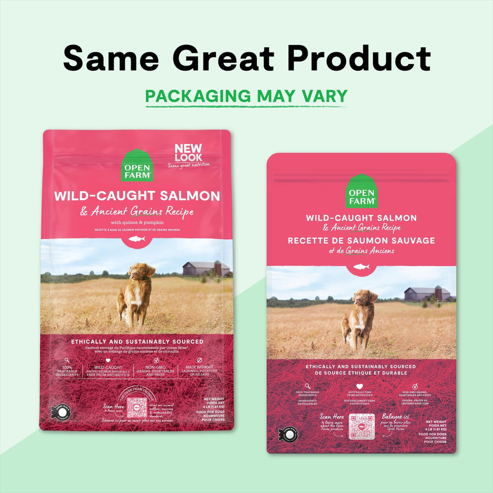 Open Farm: proteína animal alta gracias al salmón salvaje.