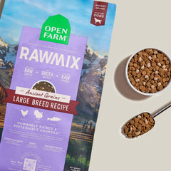 Open Farm RawMix croquetas recubiertas con caldo de hueso para aroma