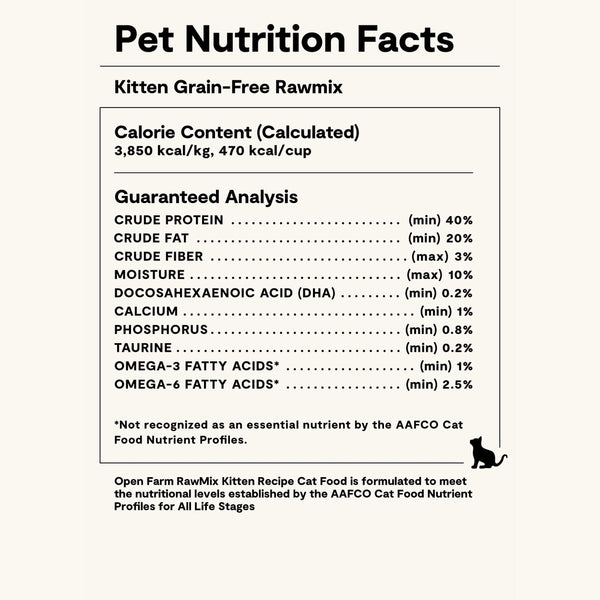 Open Farm RawMix fórmula para gatitos, nutrición equilibrada