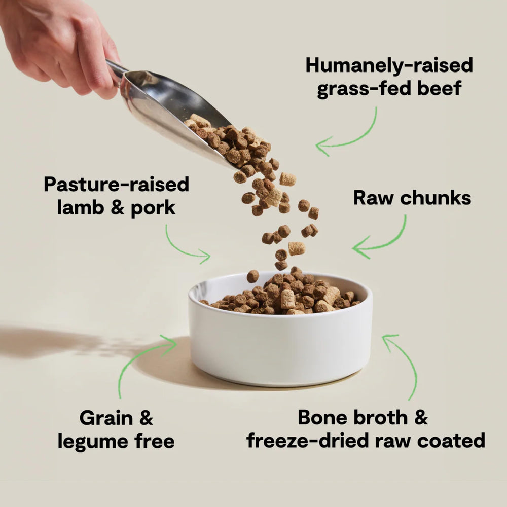 Open Farm bolsa cerrada: alimento sin granos para perros, fácil de almacenar