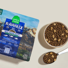 Open Farm RawMix: ingredientes de pescados salvajes para nutrición de alta calidad.