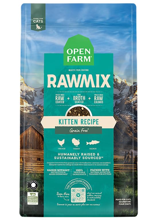 Open Farm RawMix para gatitos, bolsa de 8 libras, alimentación completa