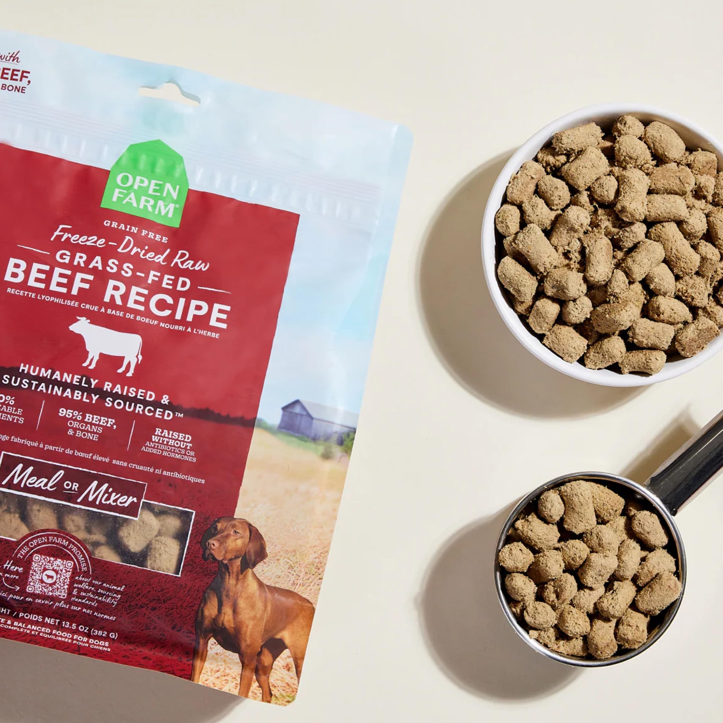 Open Farm Res empaque con cierre hermético – almacenamiento fácil y práctico.