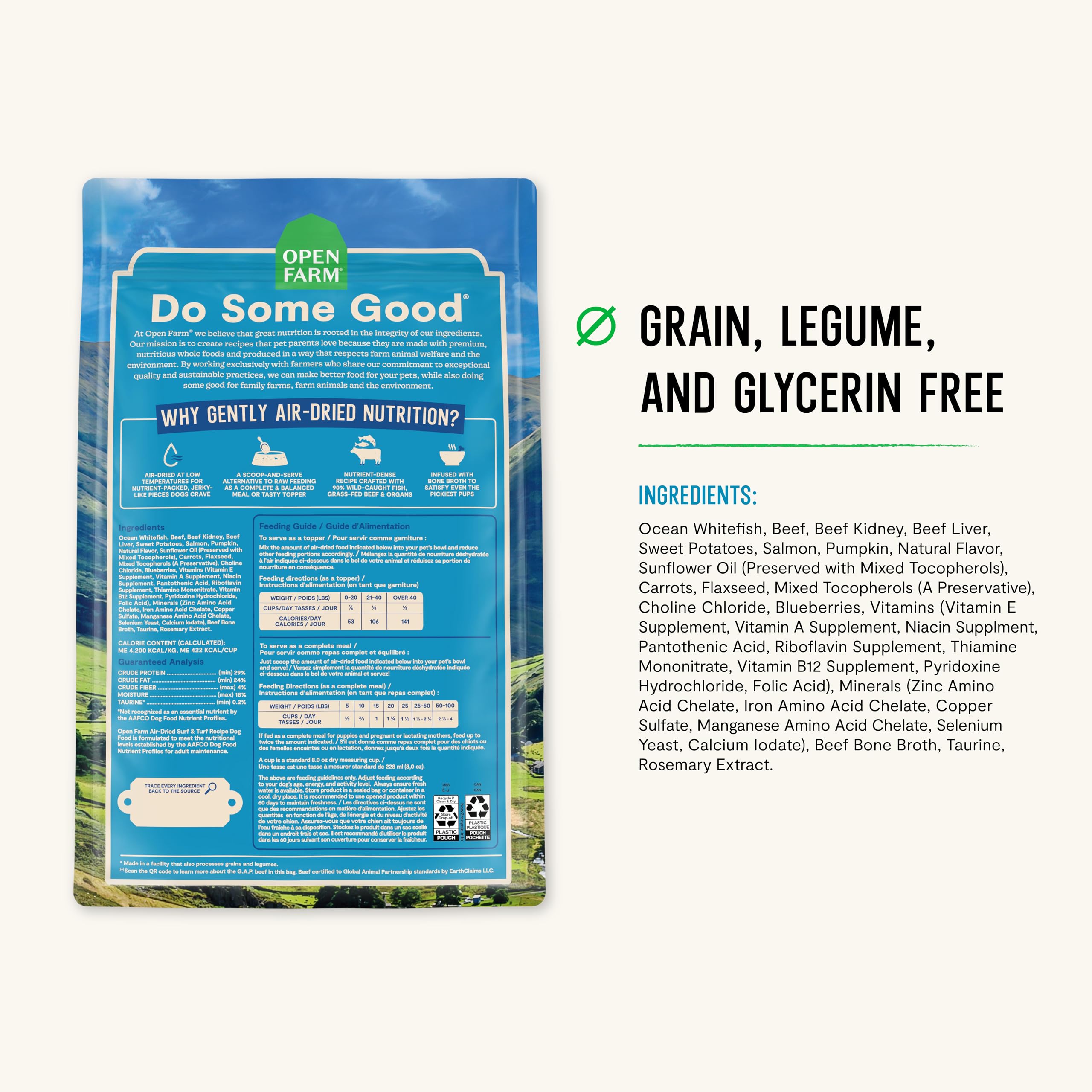 Open Farm Surf & Turf pescado salvaje certificado Ocean Wise