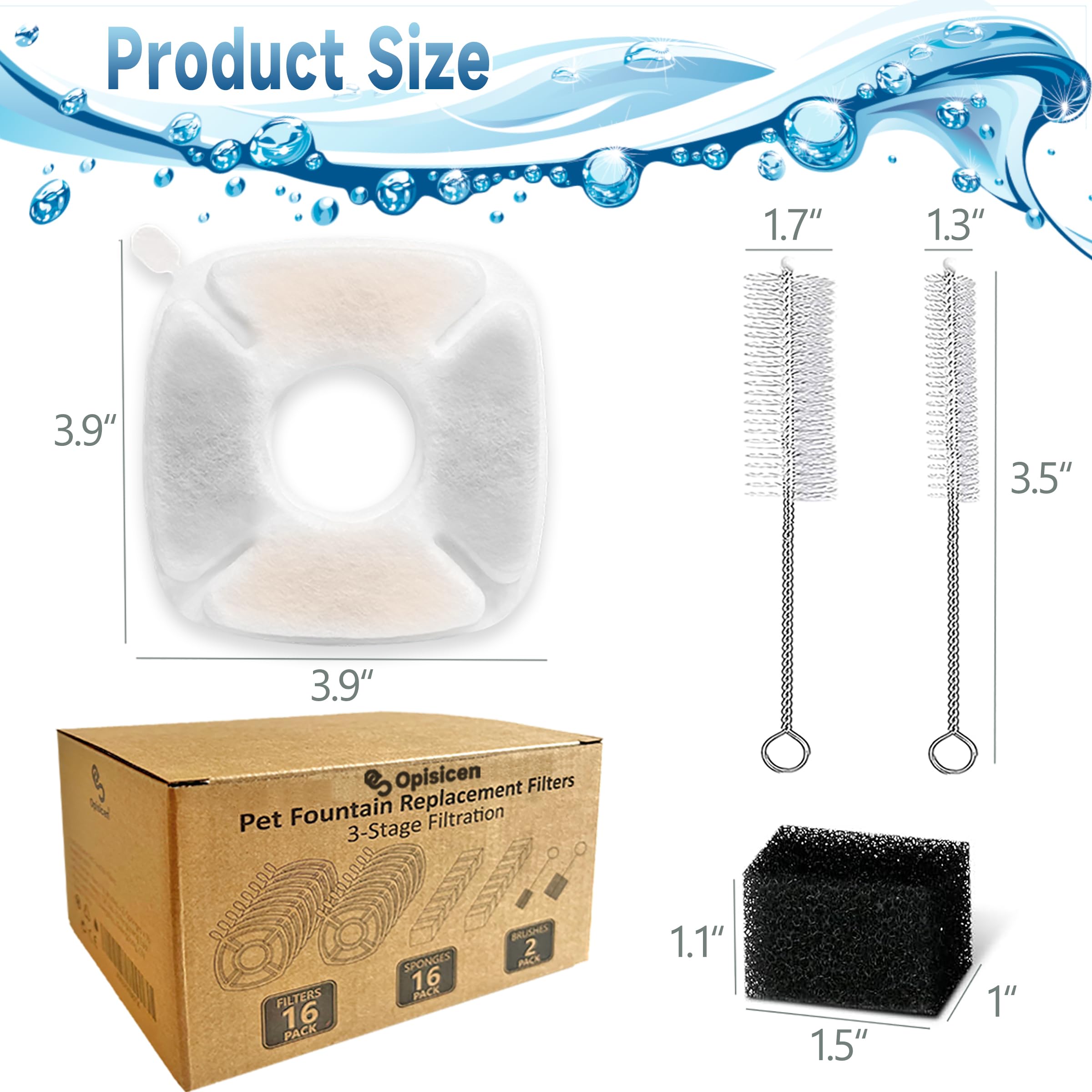 OPISICEN esponjas de pre-filtrado para mayor protección de la bomba.