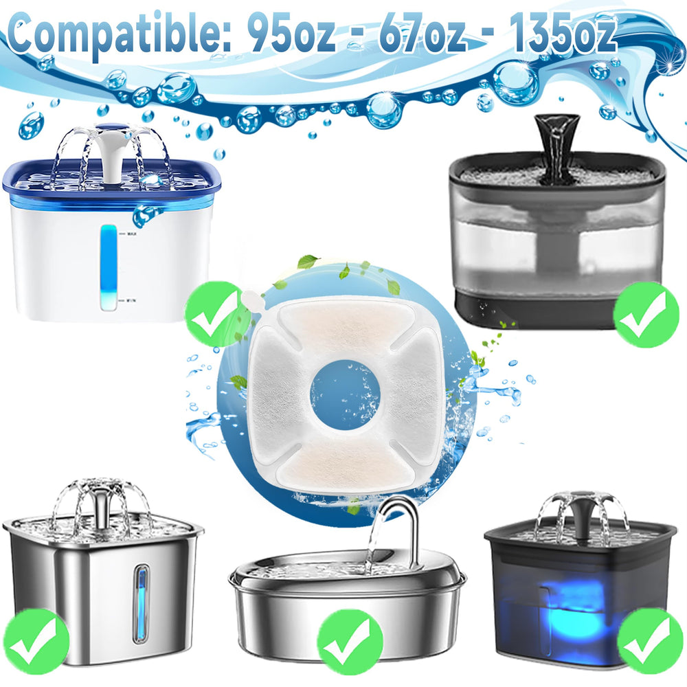 OPISICEN filtros para gato 67 onzas ofrecen limpieza eficiente del agua diaria.