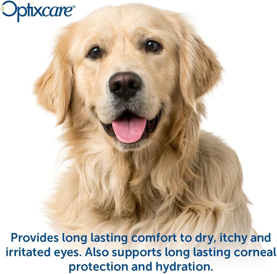 OptixCare Eye Lube Plus 20g para caballos, facilita lubricación ocular durante uso veterinario.