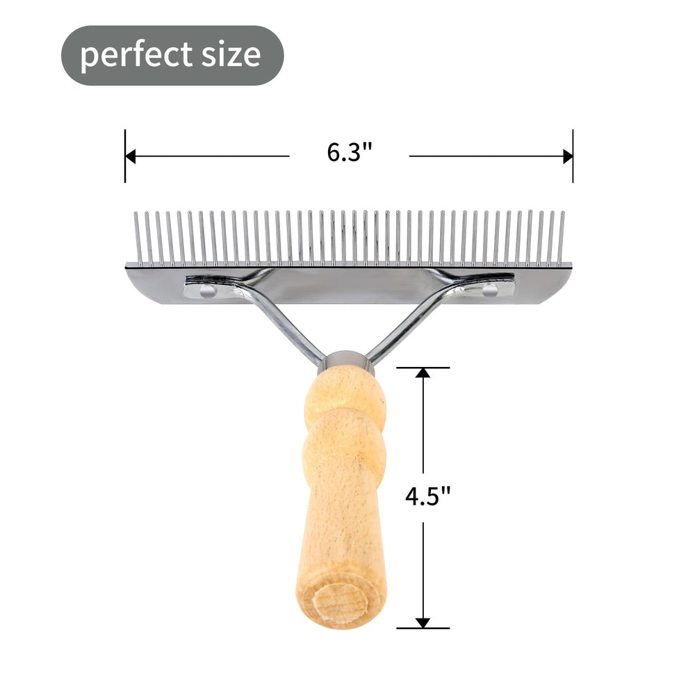 Ordermore dientes de acero del rastrillo ofrecen desenredado eficiente sin tirar del pelo