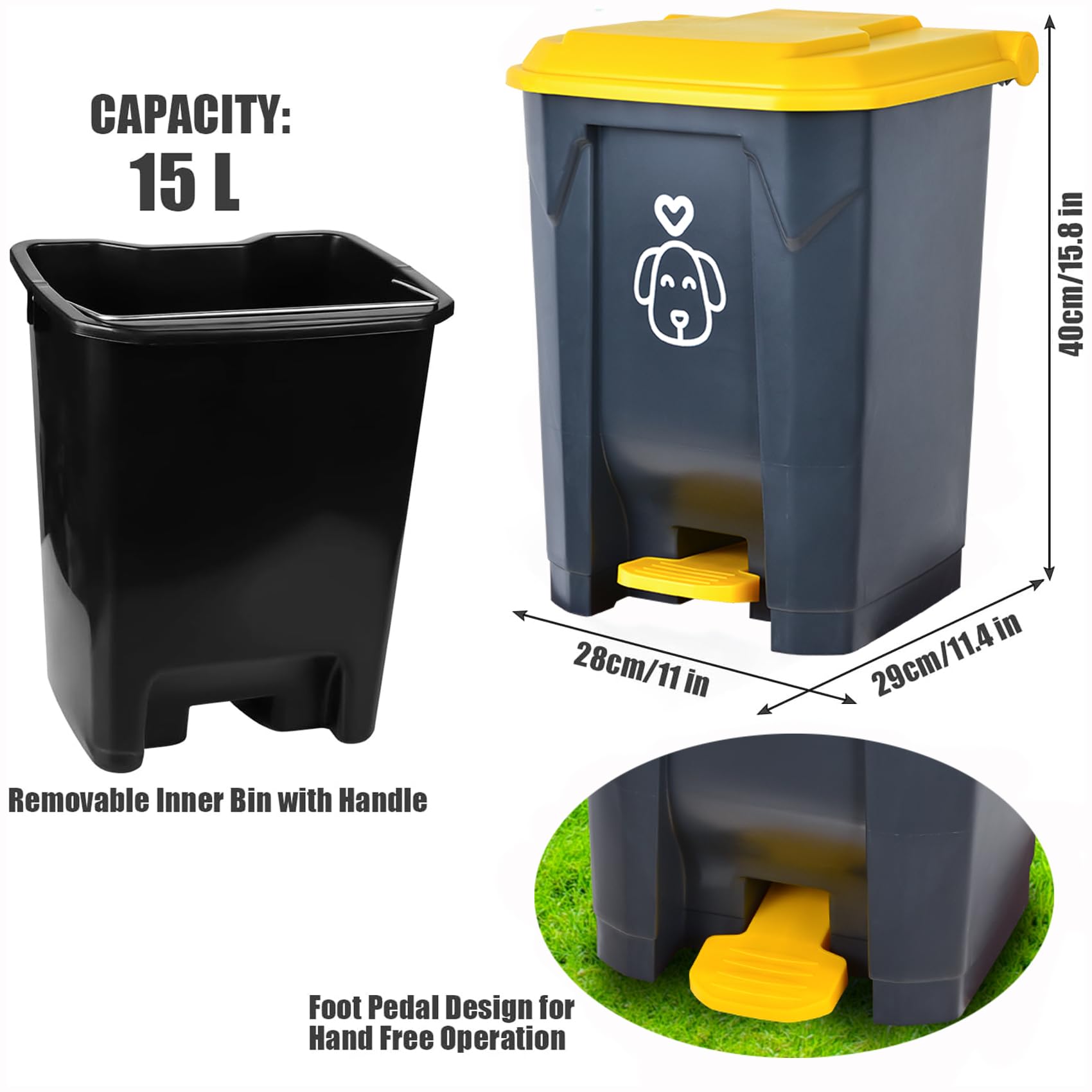 Origreen bolsas de basura para perro, 200 grandes y 90 pequeñas, resistentes.