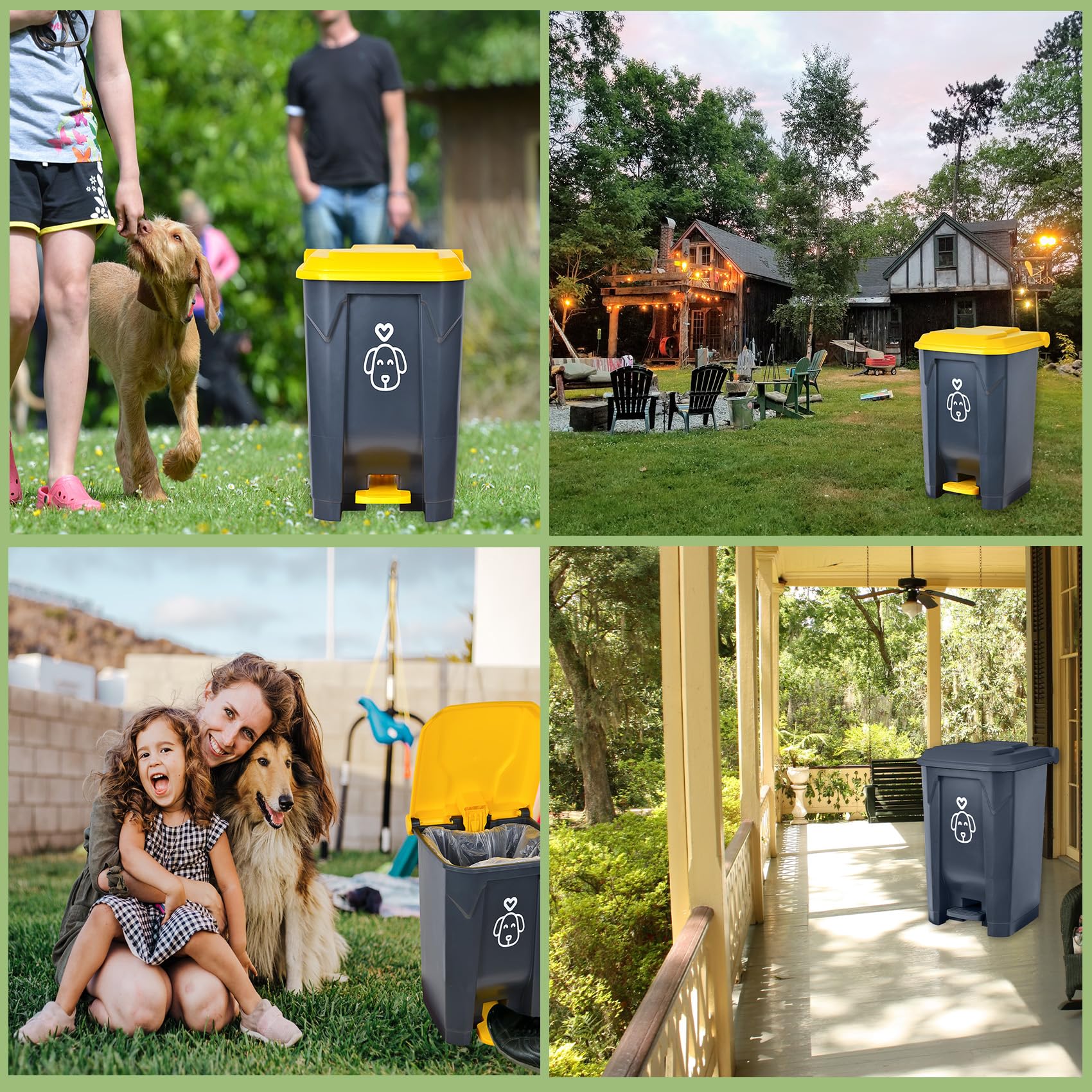 Origreen diseño con cabeza de perro y corazón, añade encanto al jardín.
