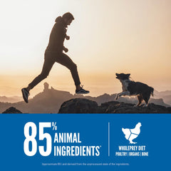 ORIJEN Original, ingredientes de presa entera con hígado y huesos para nutrientes completos.