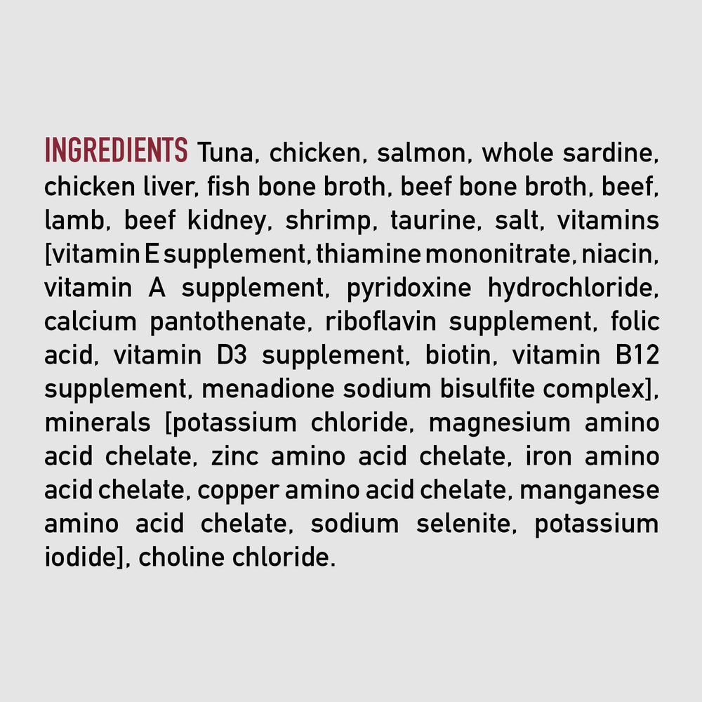 Paté ORIJEN con proteínas de origen animal reales para nutrición variada.