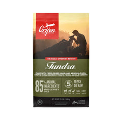 ORIJEN TUNDRA: bulto de alimento para perros, proteína completa para una dieta equilibrada.