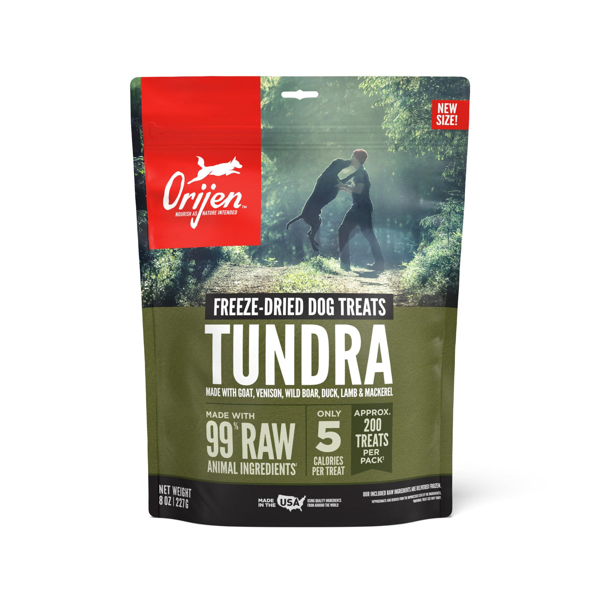 ORIJEN TUNDRA bolsa 8oz con golosinas proteicas para entrenar