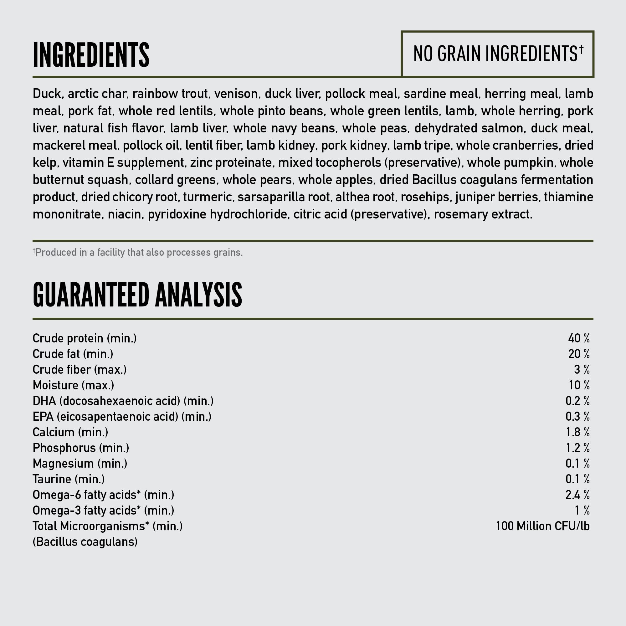 Ingredientes WholePrey: órganos, cartílagos y huesos en ORIJEN TUNDRA