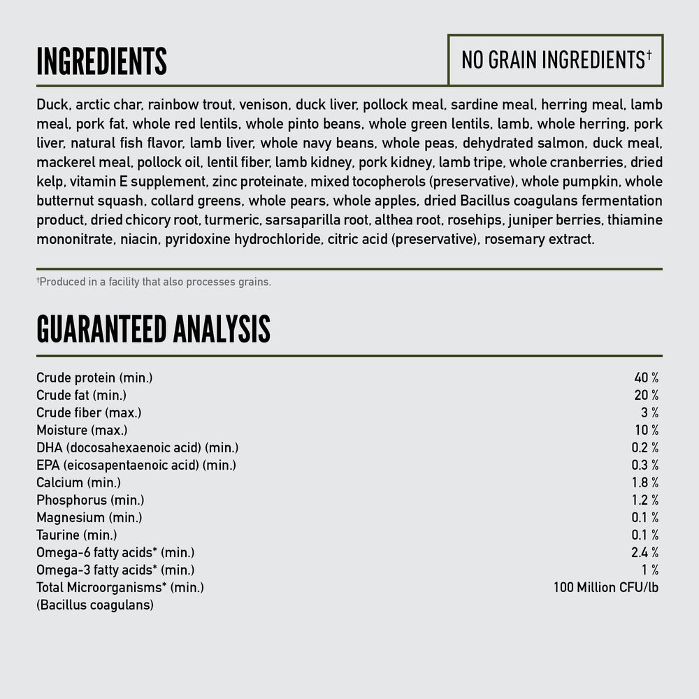 Ingredientes WholePrey: órganos, cartílagos y huesos en ORIJEN TUNDRA