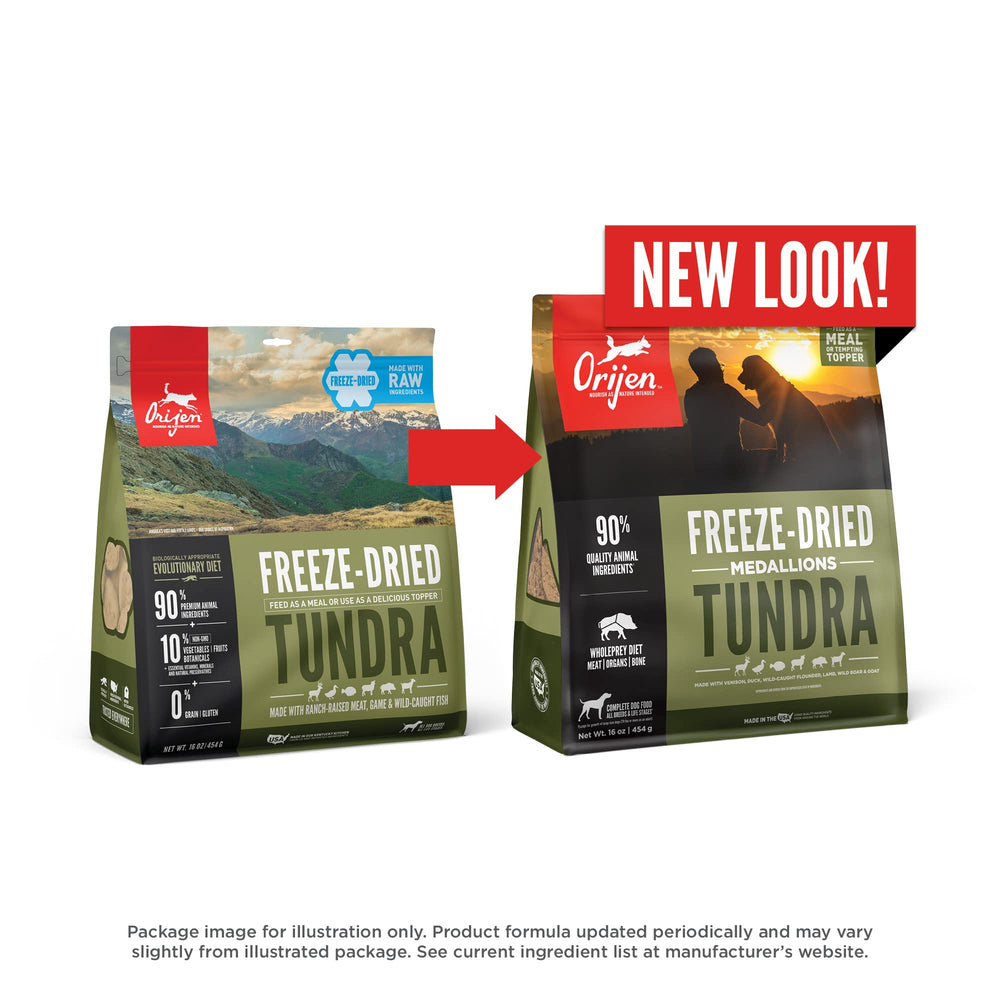ORIJEN TUNDRA opción natural para perros activos y felices.