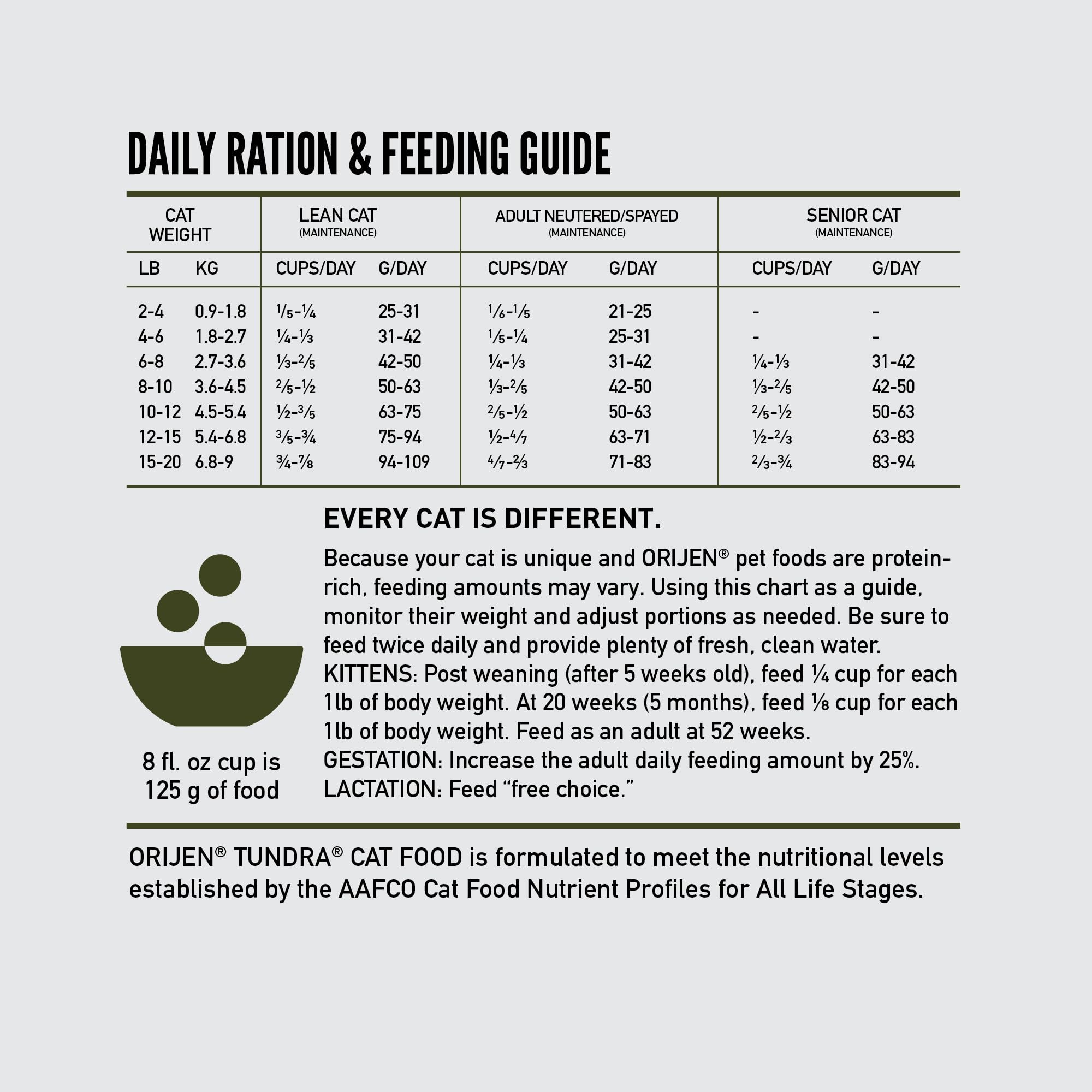 ORIJEN TUNDRA para felinos activos: sabor natural y proteína