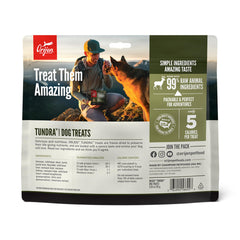 Primer plano de croquetas liofilizadas ORIJEN TUNDRA, sabor intenso