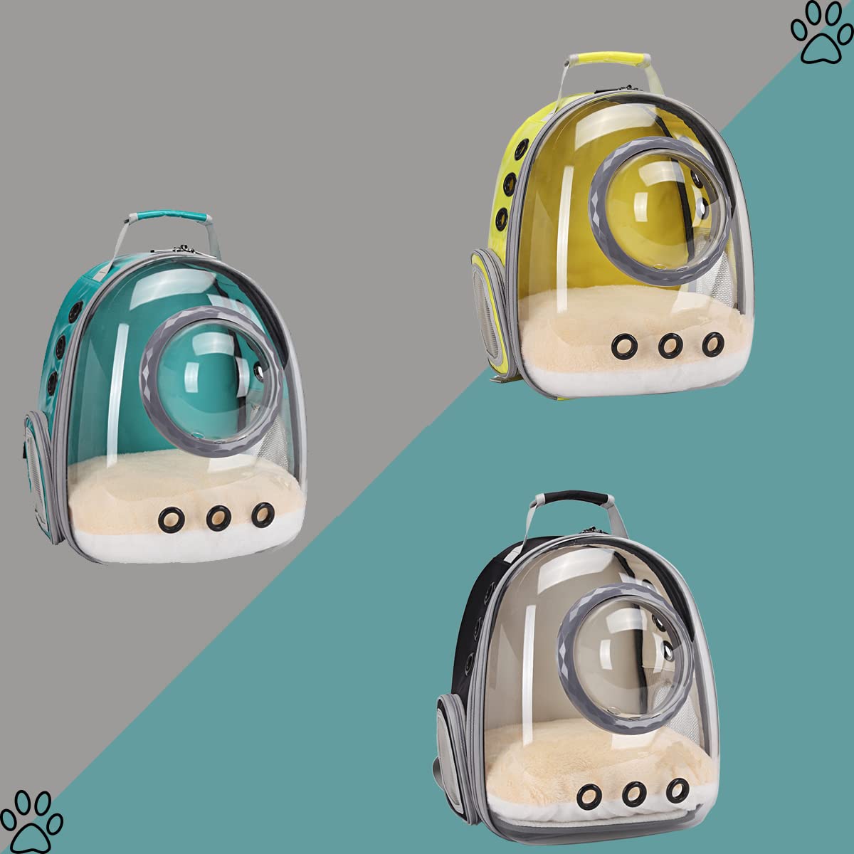 ORIZZP Bubble Portamascotas: espalda ergonómica que mejora la comodidad