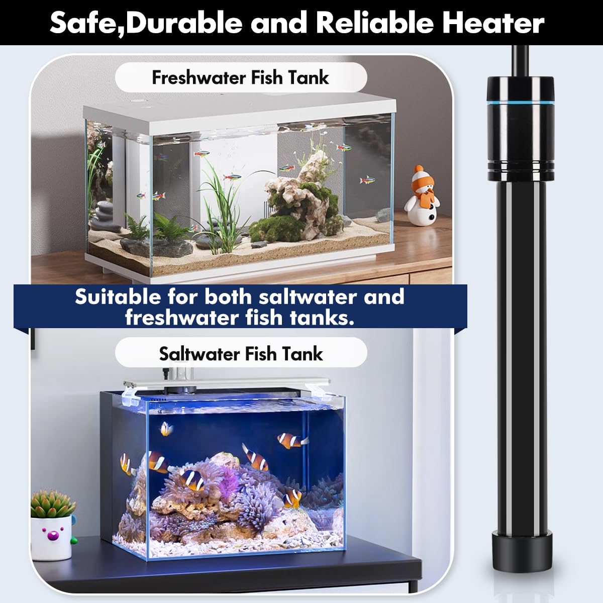Calefactor externo Orlushy con sensor de temperatura para estabilidad del agua