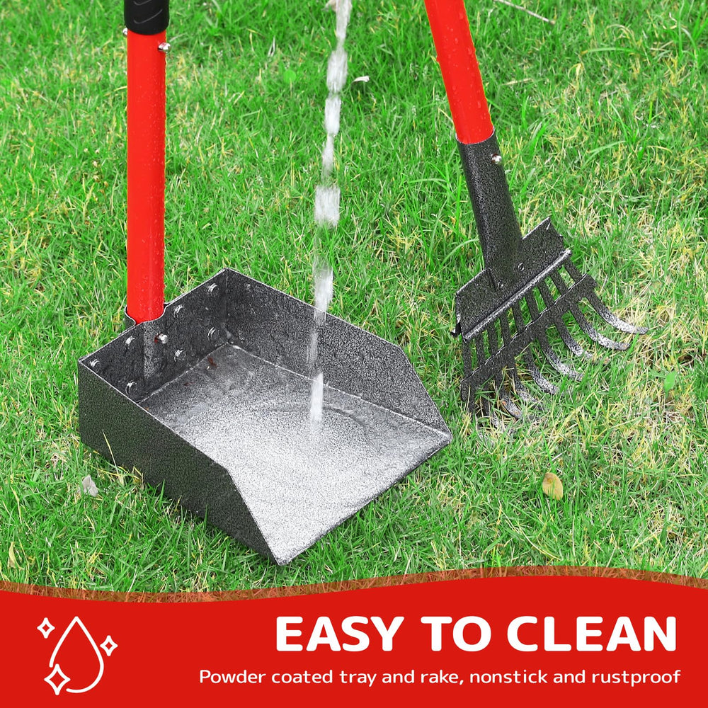 Ormalla pooper-scooper resistente al óxido para césped, tierra y grava.