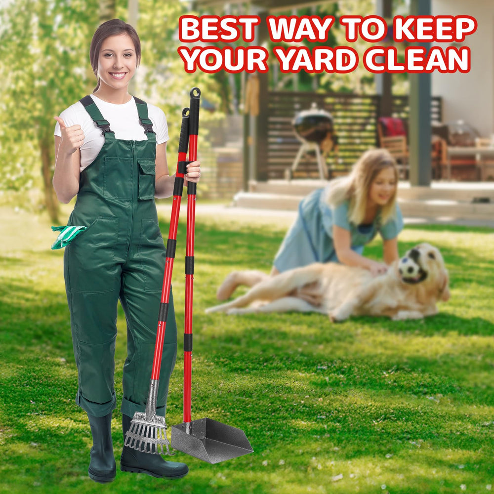 Ormalla pooper-scooper uso múltiple para hojas y desechos del jardín.