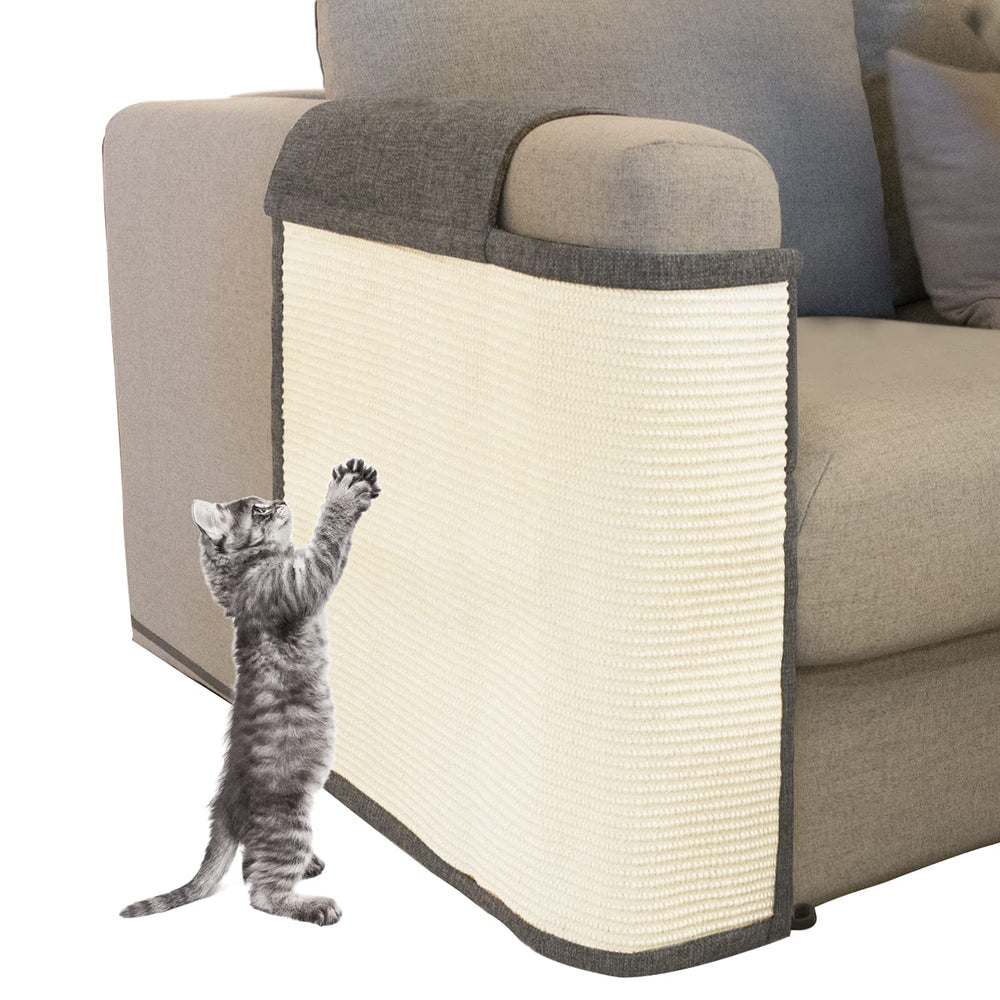 Oroonoko protector de sisal para sofá en gris oscuro, protege el mueble de arañazos.