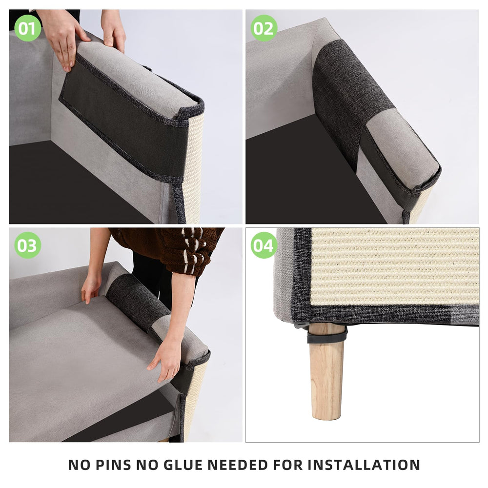 Oroonoko tapete rasca para sofá, sisal natural, ideal para proteger la zona de descanso del lado izquierdo.