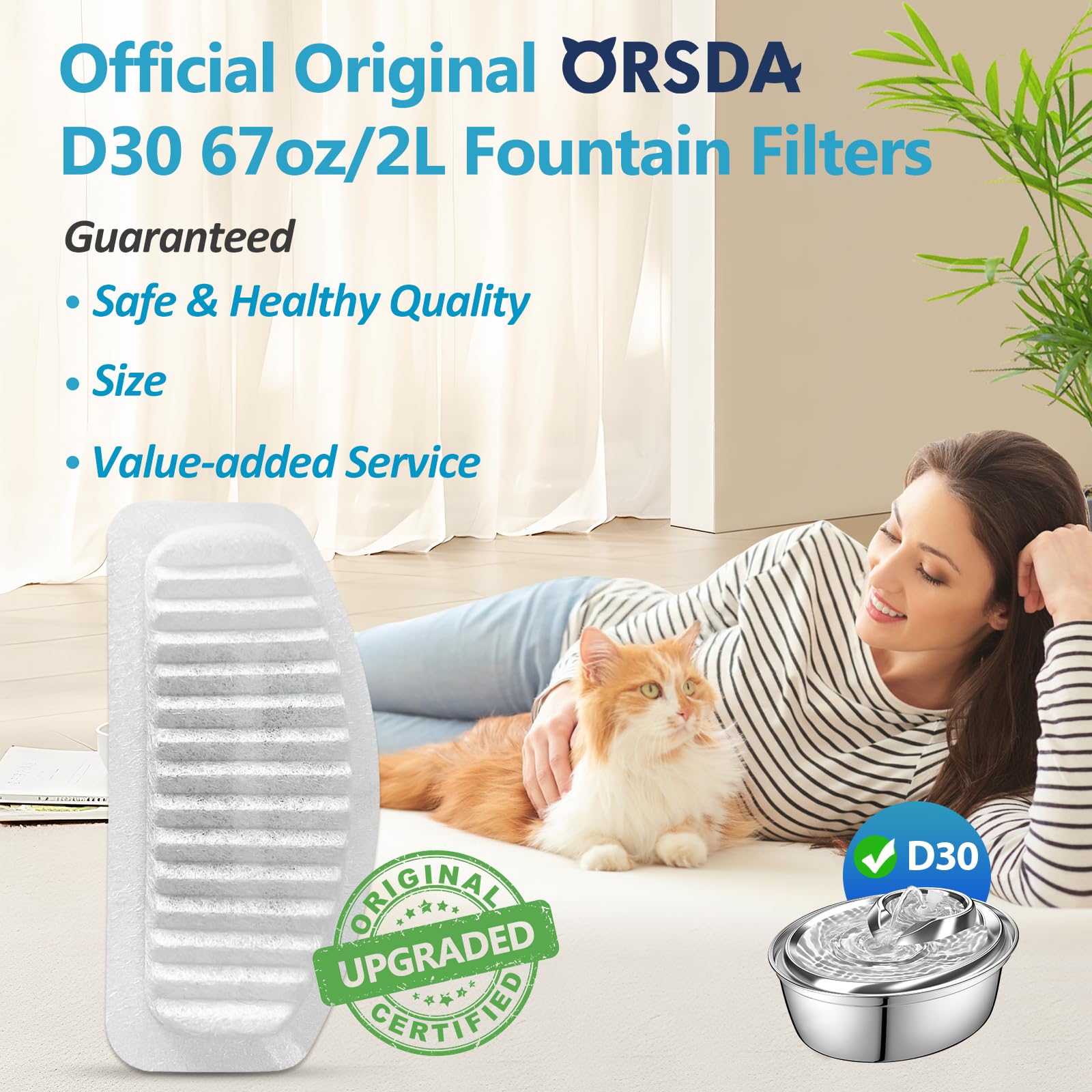ORSDA filtración cuatro capas con carbón y resina para agua.