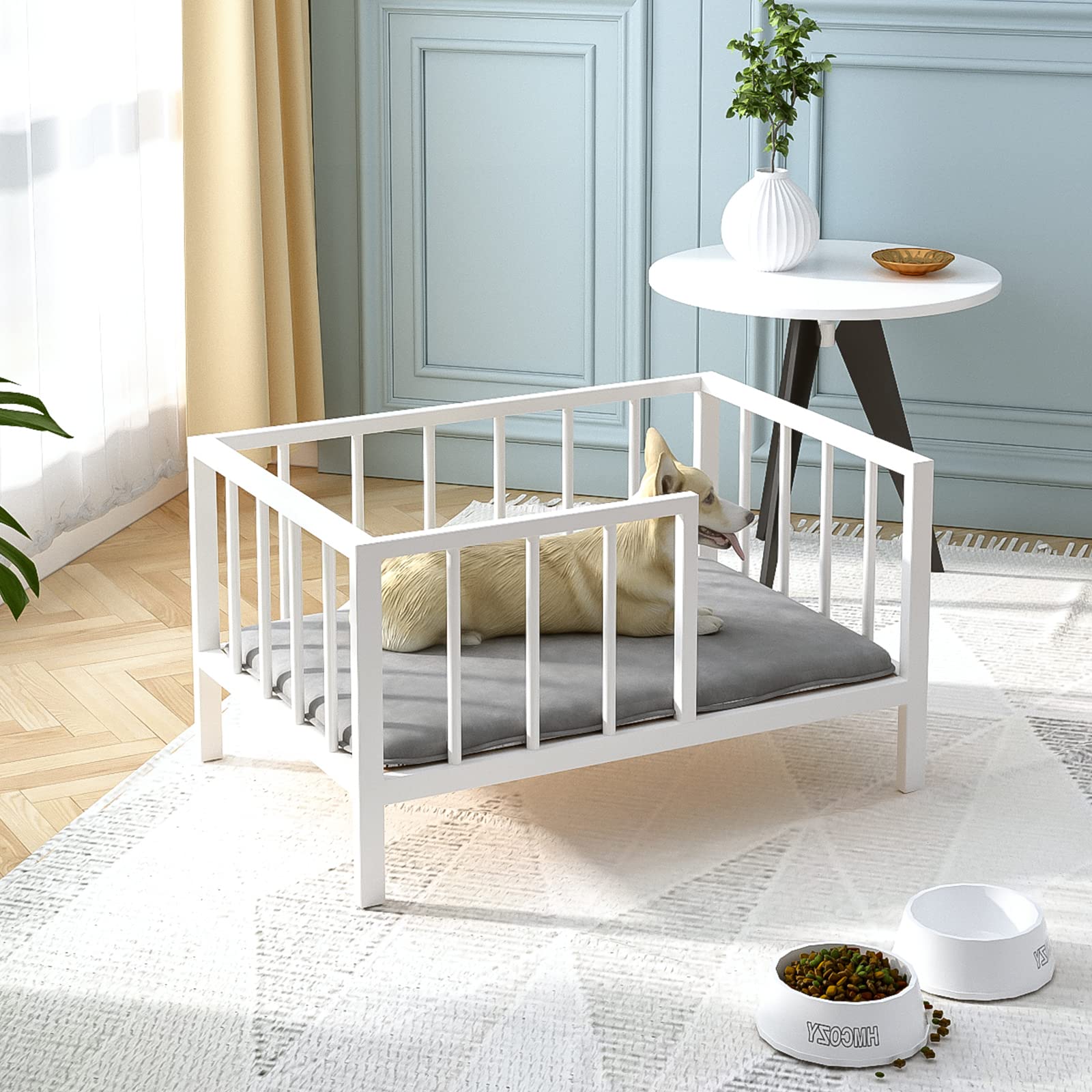 Cama para perro OSCHF con barandas elevadas, descanso cómodo y limpio.