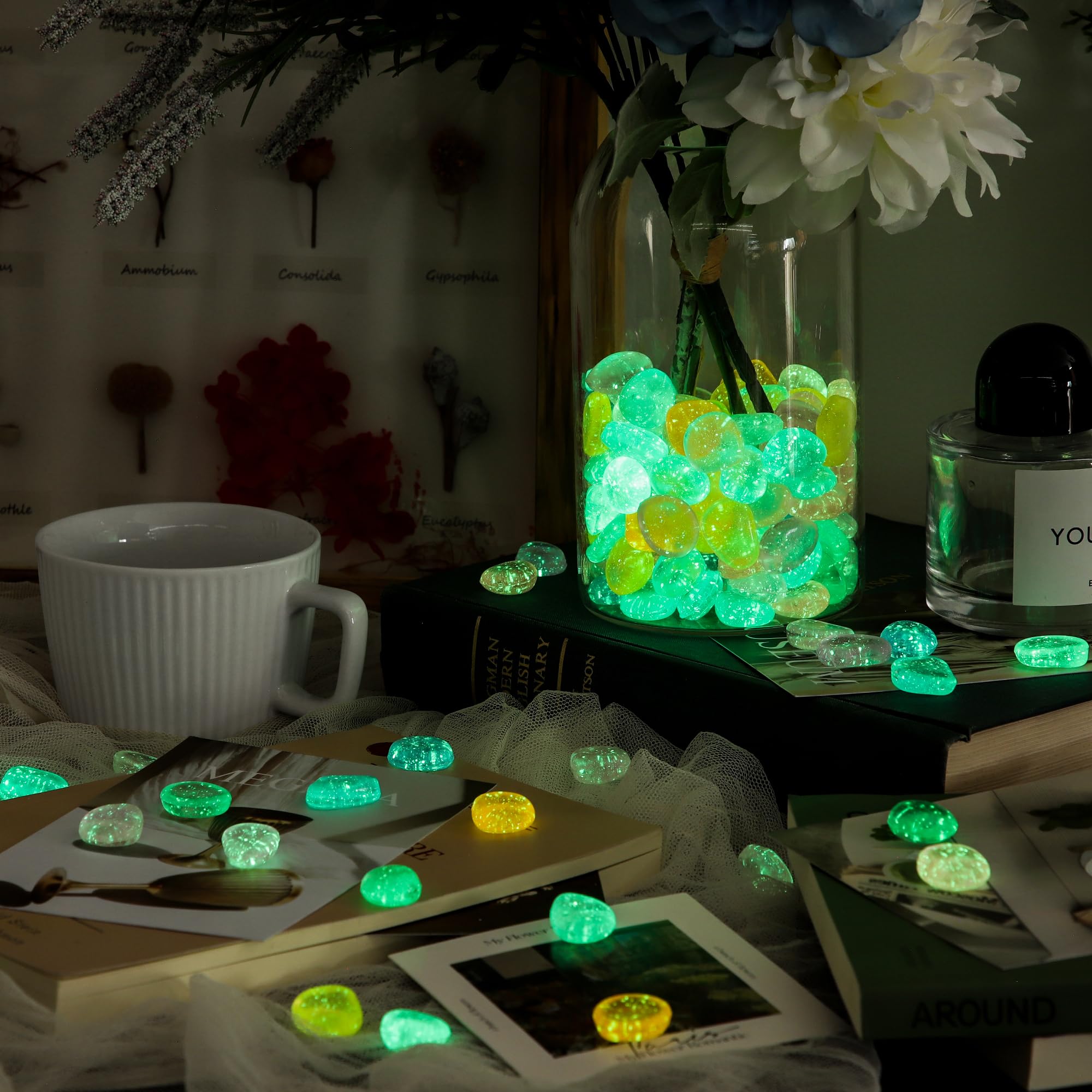 OSOPOLA piedras fosforescentes para senderos iluminan pasillos exteriores con calma.