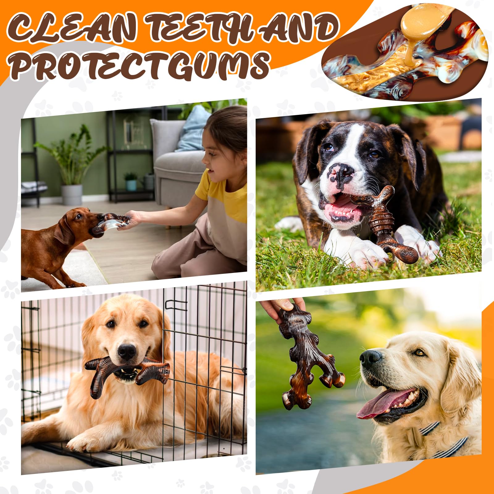 OSORD conjunto duradero para masticadores activos, ideal como regalo para perros.