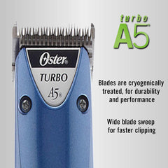 Oster A5, hoja desmontable para cambios y limpieza.