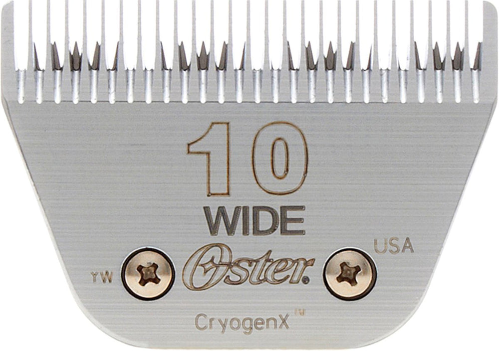 Hoja Oster Cryogen-X 10W para mascotas, corte duradero para pelaje.