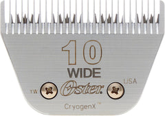 Hoja Oster Cryogen-X 10W para mascotas, corte duradero para pelaje.