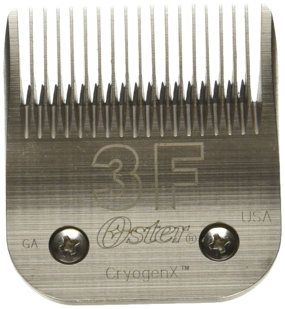 Hoja Oster CryogenX A5 3F para pelaje fino, corte uniforme.