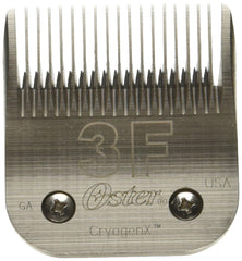 Hoja Oster CryogenX A5 3F para pelaje fino, corte uniforme.