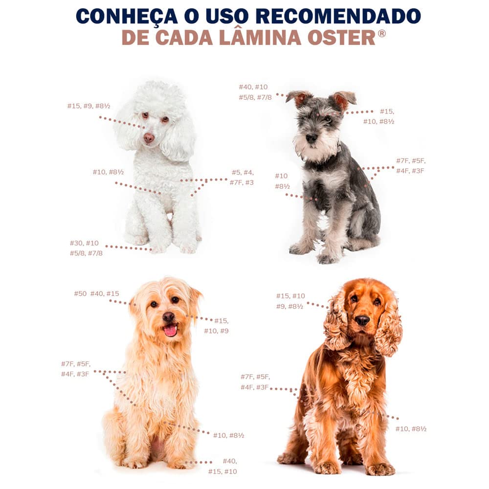 Oster CryogenX hoja de precisión para mascotas, adecuada para preparación quirúrgica veterinaria