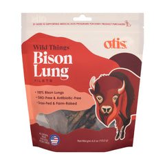 OTIS filetes pulmón de bisonte 4oz: recompensa natural para perros.