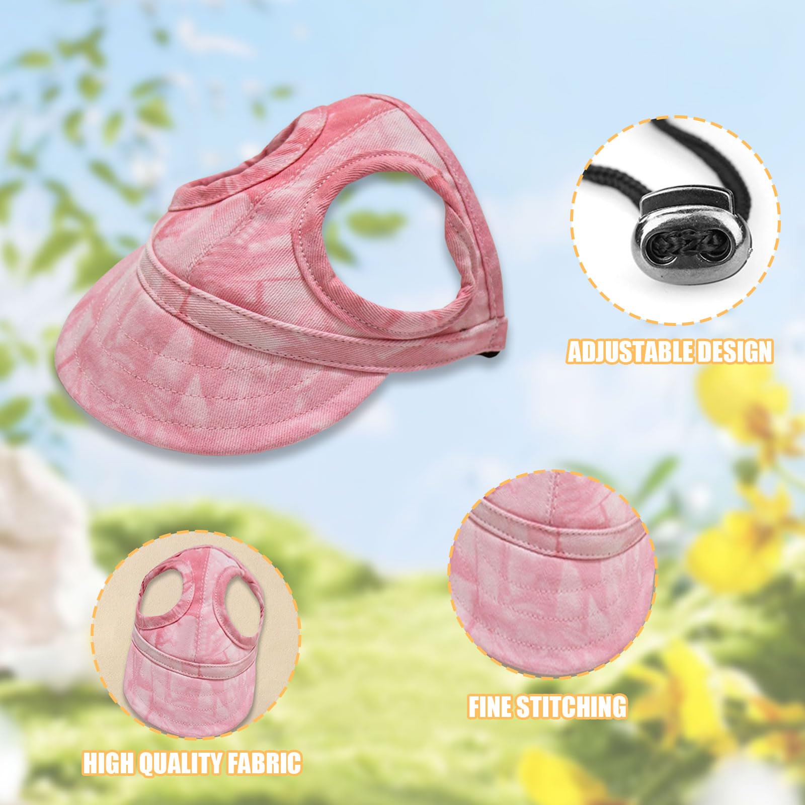 Gorra rosa OTKARXUS XL para perros de talla grande.