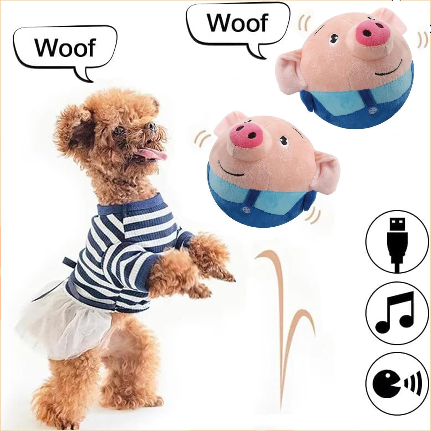 OTXKXBLP juguete para interiores y exteriores para perros