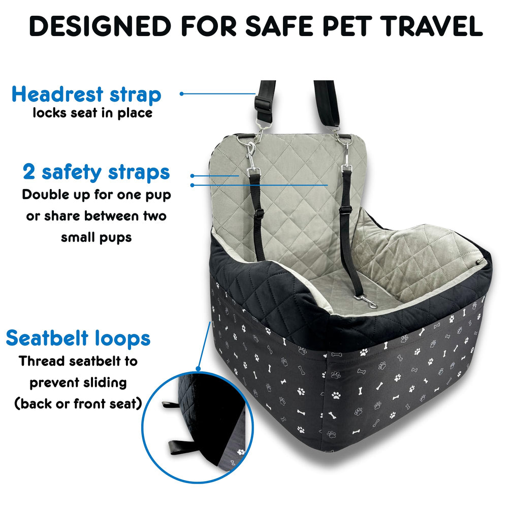 Tres bolsillos de OtterPets con cremallera para organizar accesorios.