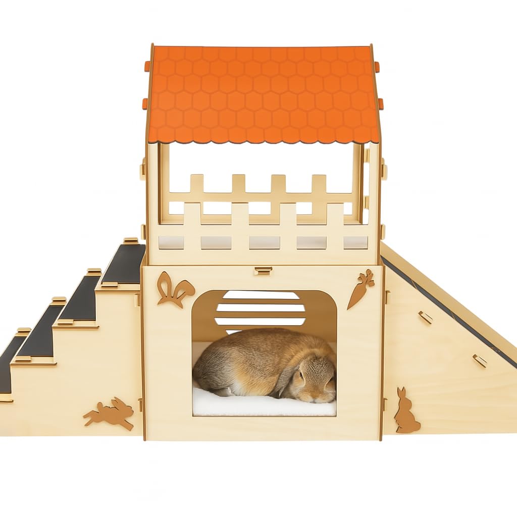 OtterPets nido interior conejo-xl: refugio suave para descansar y jugar.