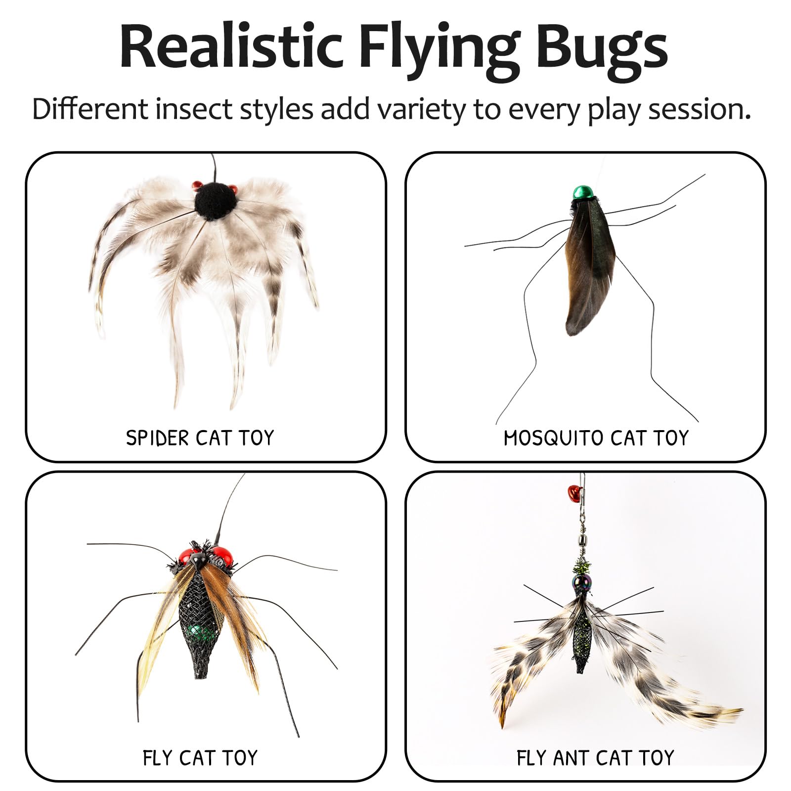 ottmat Juguete interactivo con araña voladora para movimientos realistas.