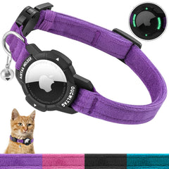 OUCWLTAG collar con AirTag integrado luminoso para mejor localización nocturna.