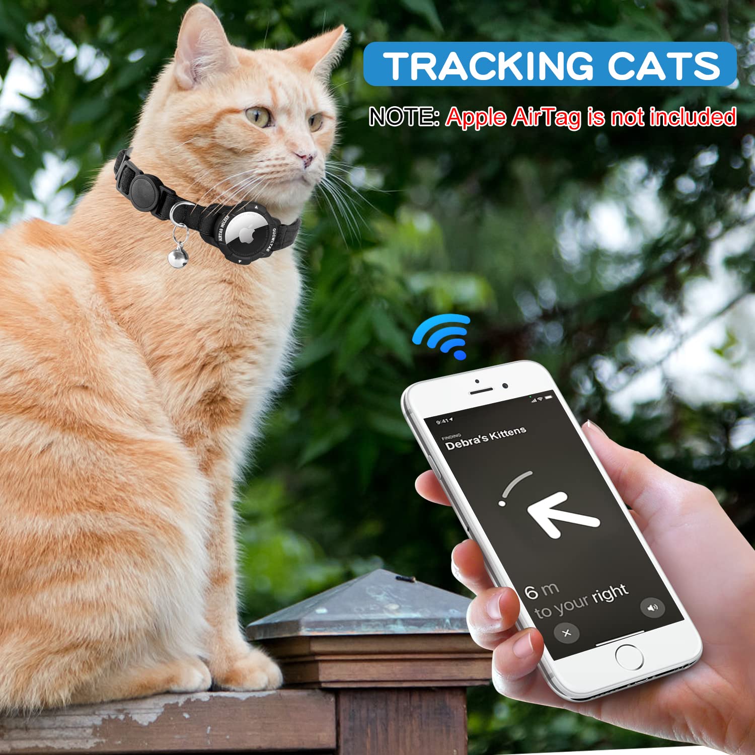OUCWLTAG collar gato con dos tallas XS y S para ajuste perfecto